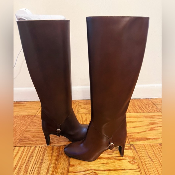 NEW Reformation Gaelle Knee Boot - Brown Syrup Leather - Picture 2 of 5